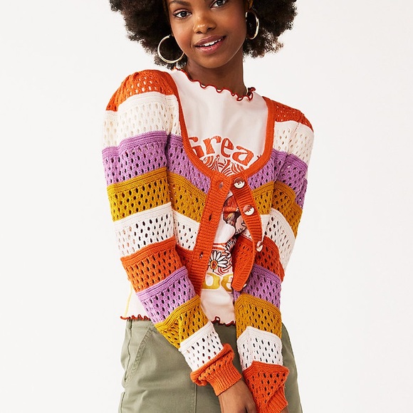 COPY - SO® Crochet Cardigan SizeL NWT - Picture 5 of 8